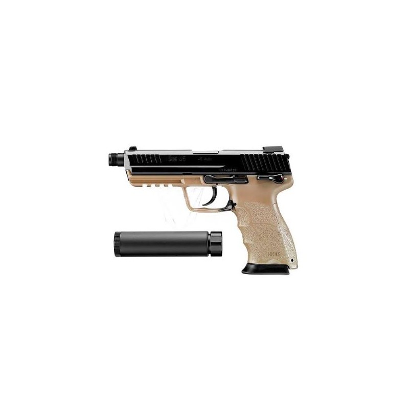 PISTOLA MARUI HK45 TACTICAL GAS NEGRA-TAN