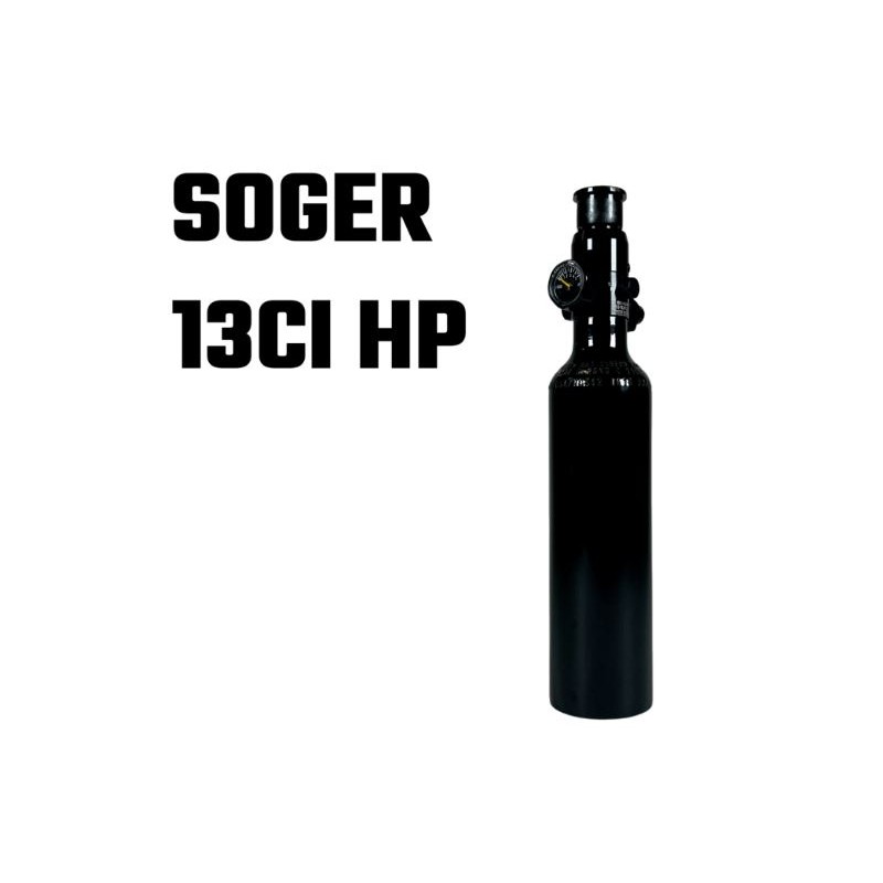 SOGER HPA TANK 3000PSI 0.21L (13CI) + HP REG (PI CERTIFIED -