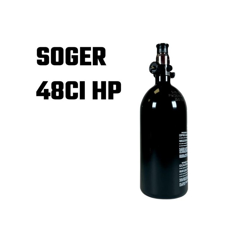 SOGER HPA TANK 3000PSI 0.8L (48CI) + HP REG (PI CERTIFIED -