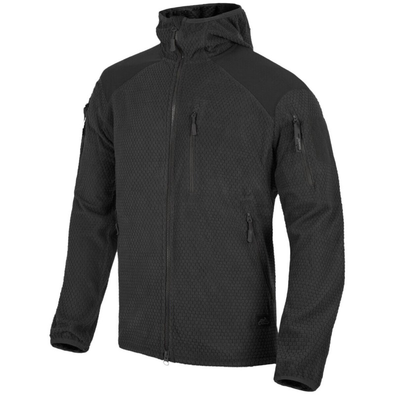 Helikon-tex Alpha Hoodie Jacket Grid Fleece Black S