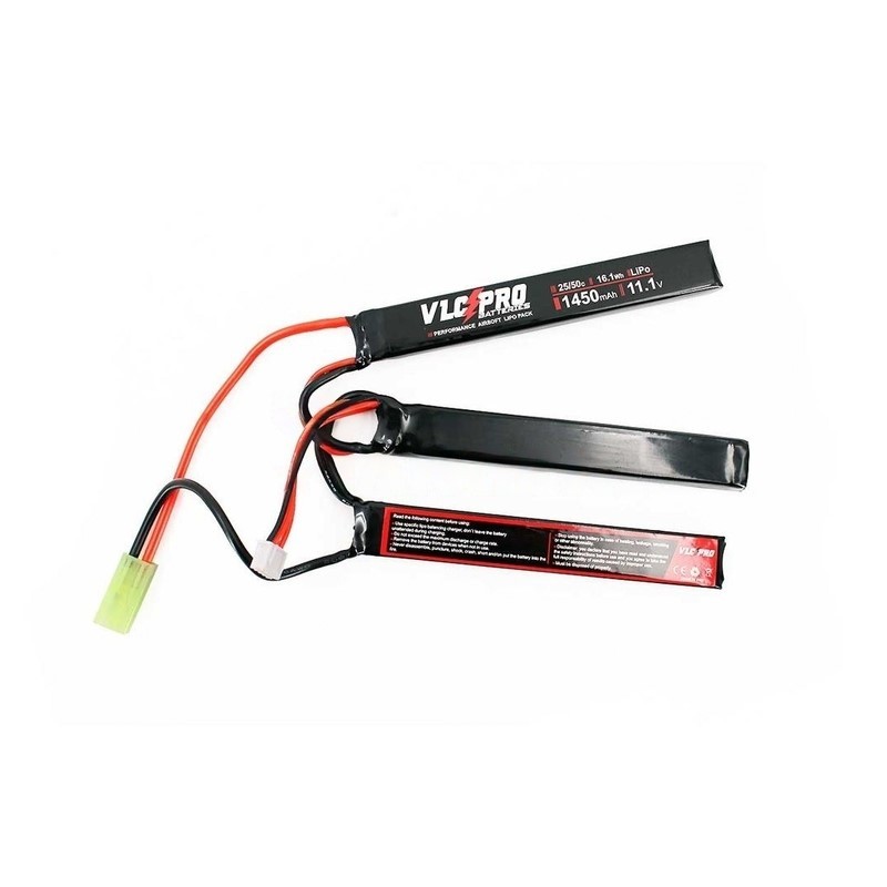 BATERIA VLC PRO LIPO 11.1V 1450MAH 25C/50C 3STICK NEGRA