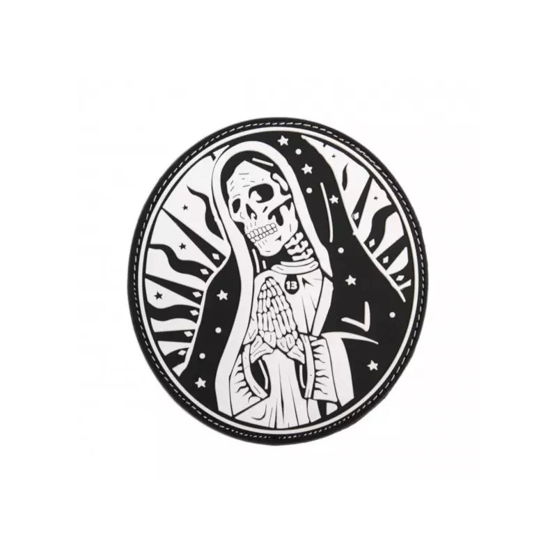 Santa Muerte Rubber Patch BW