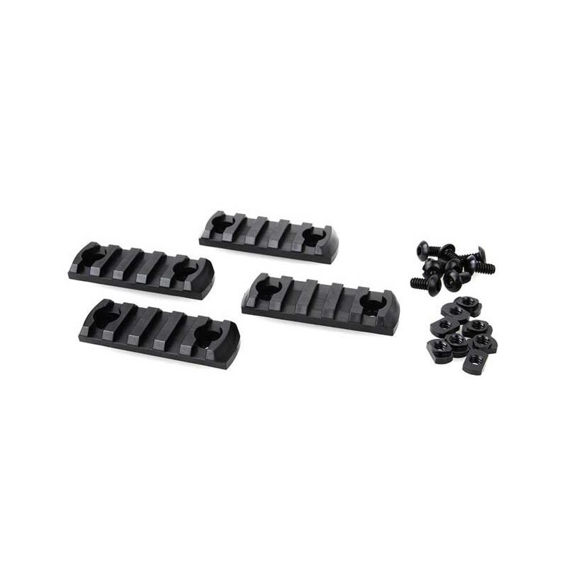 AABB 5 slot 20mm nylon rail set for M-LOK hand guard (4 pcs)