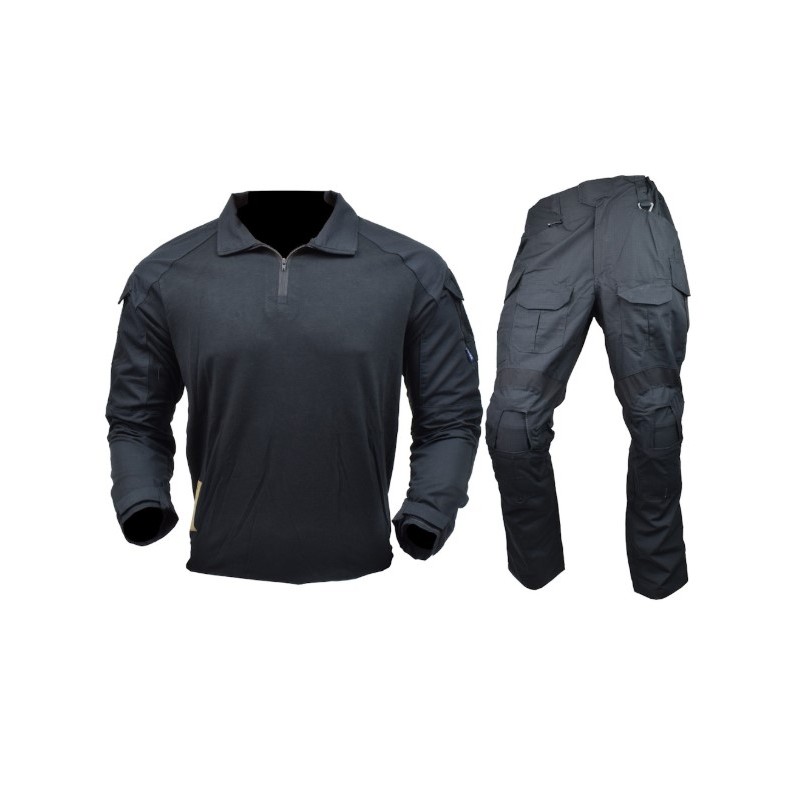 JS-TACTICAL COMBAT SUIT JS-WARRIOR BLACK TALLA XXXL