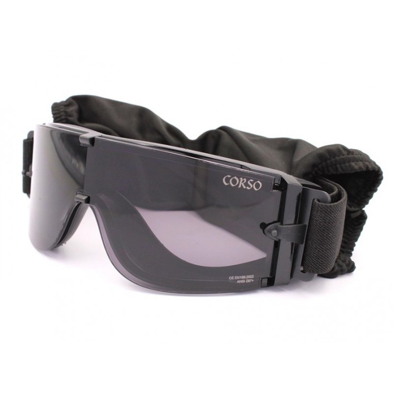 GAFA CORSO REVENGE MK800 3 LENTES NEGRA