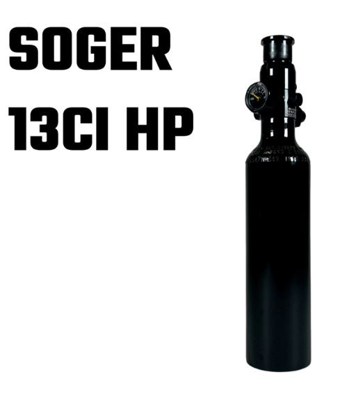 SOGER HPA TANK 3000PSI 0.21L (13CI) + HP REG (PI CERTIFIED - CE)