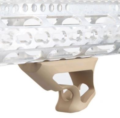 BIG DRAGON PTS STYLE KEYMOD SHORT GRIP FOR RILFE HAND GUARDS TAN