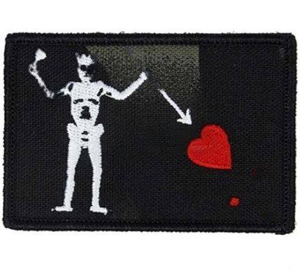 BLACKBEARD VELCRO PATCH BLACK (TMC)
