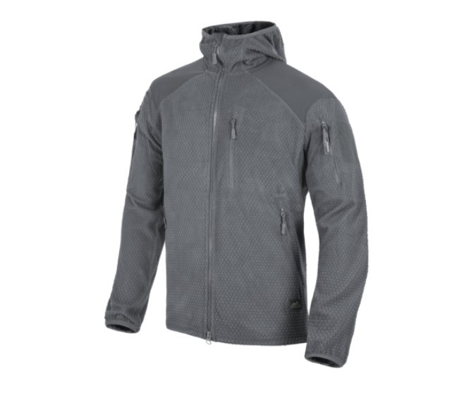 HELIKON-TEX ALPHA HOODIE JACKET GRID FLEECE SHADOW GREY 3XL