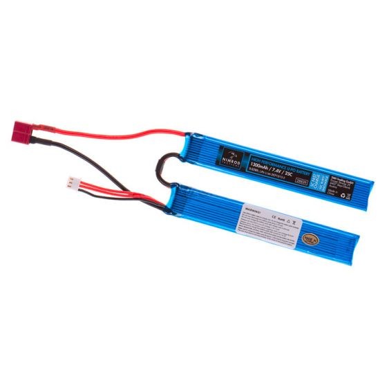 LIPO 7.4V 1300MAH 25C TWIN TYPE T-DEAN (NIMROD)