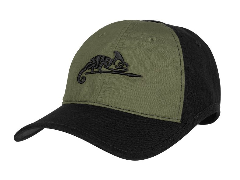 LOGO CAP BLACK-OLIVE GREEN (HELIKON-TEX)
