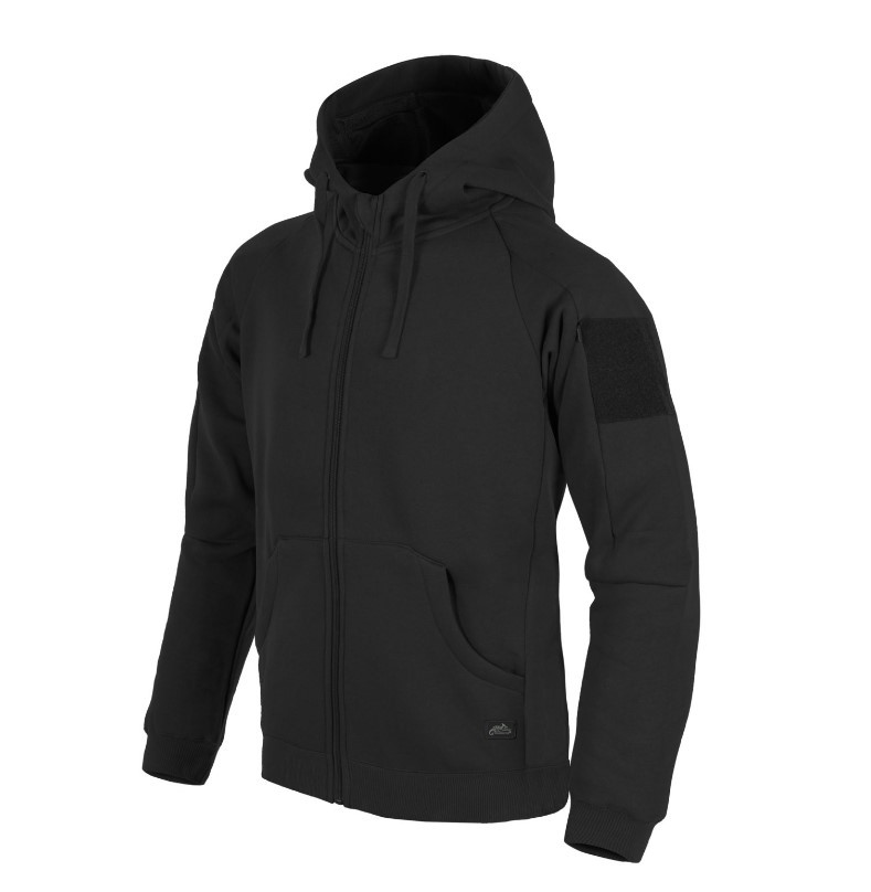 HELIKON-TEX URBAN TACTICAL HOODIE LITE FULL ZIP BLACK XS