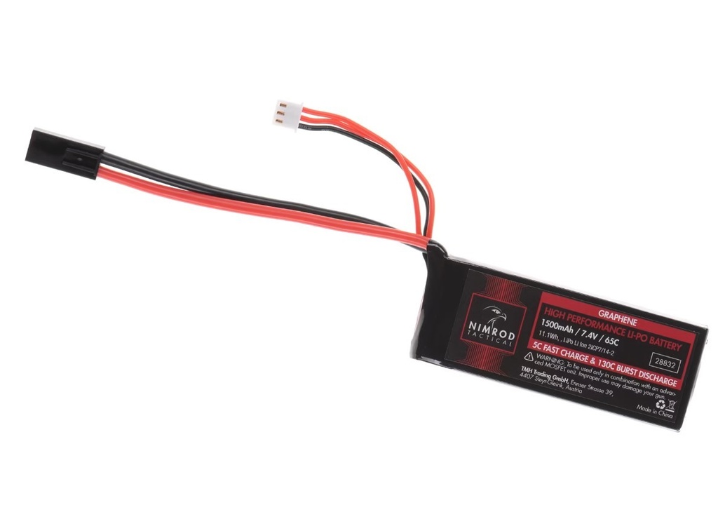 LIPO 7.4V 1500MAH 65C GRAPHENE MINI TYPE (NIMROD)
