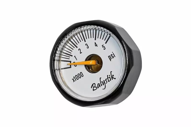 PRESSURE GAUGE 5000 PSI BLACK FOR HPA BALYSTIK CYLINDER