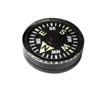 BUTTON COMPASS LARGE - BLACK