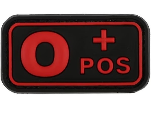 [249195] BLOODTYPE RUBBER PATCH B POS RED