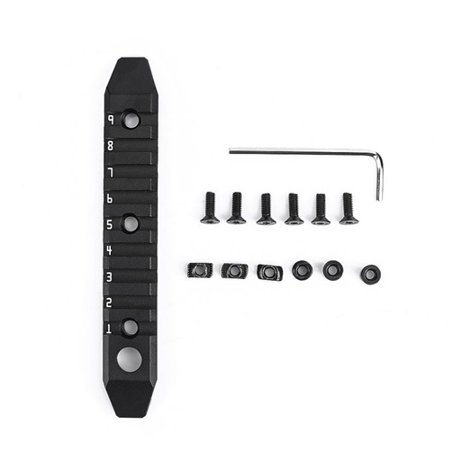 [251013] 9-SLOT ALUMINUM RAIL FOR M-LOK & KEYMOD