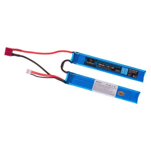 LIPO 7.4V 1300MAH 25C TWIN TYPE T-DEAN (NIMROD)