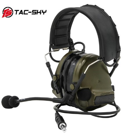 [256582] AURICULARES TAC-SKY COMTAC III ALMOHADILLAS SILICONA VERDE