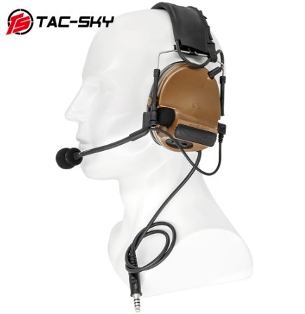 [256605] AURICULARES TAC-SKY COMTAC III ALMOHADILLAS SILICONA COYOTE