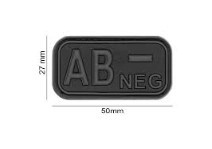 [256926] BLOODTYPE RUBBER PATCH AB NEG BLACKOPS (JTG)