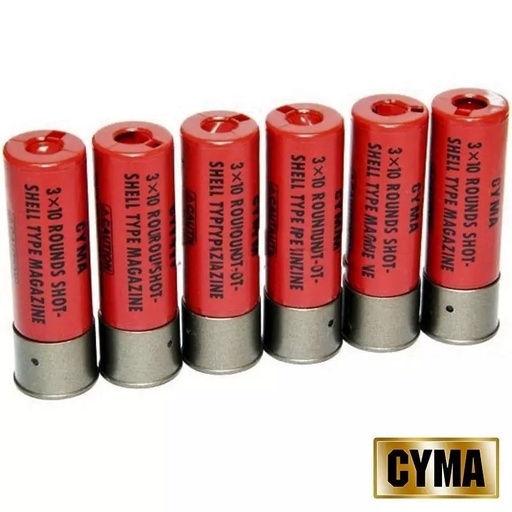 [260855] CYMA 6 SHOT-SHELL MAGAZINES