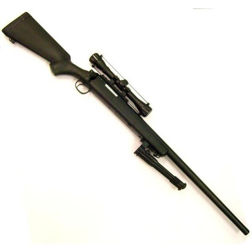 [258210] WELL SNIPER BOLT ACTION RIFLE WITH SCOPE BLACK