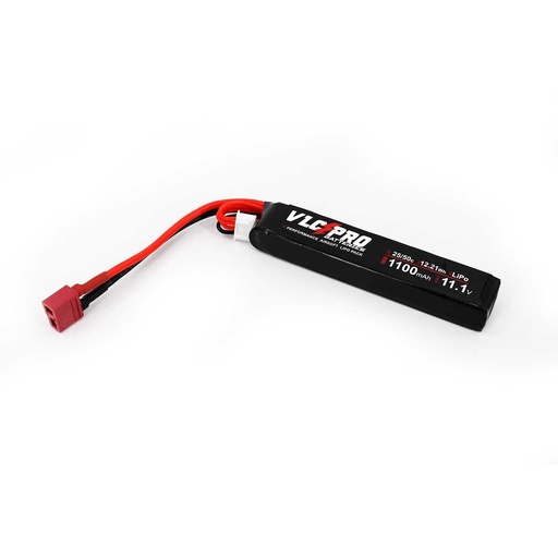 [267991] BATERIA VLC PRO LIPO 11.1V 1100MAH 25C/50C 1STICK T-DEAN NEG