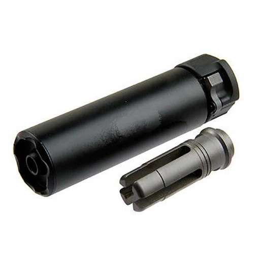 [268868] 5KU SF 556 MINI SOCOM SILENCER WITH HIDER FOR 14MM BK