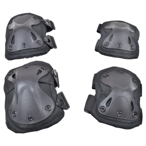 KNEE AND ELBOW PADS BLACK (WOSPORT)