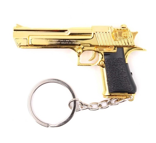 LLAVERO PISTOLA DESERT EAGLE DORADA 6CM (BLOOD HERITAGE)